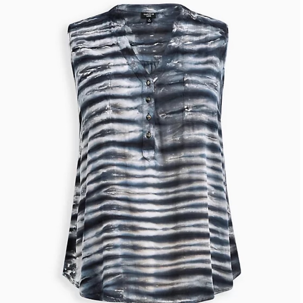 Tie-Dye Rayon Pullover Tank - Picture 4 of 6